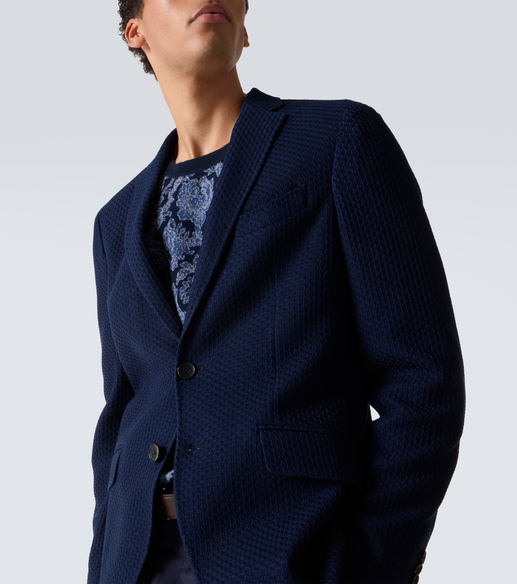 Cotton jersey blazer - 5