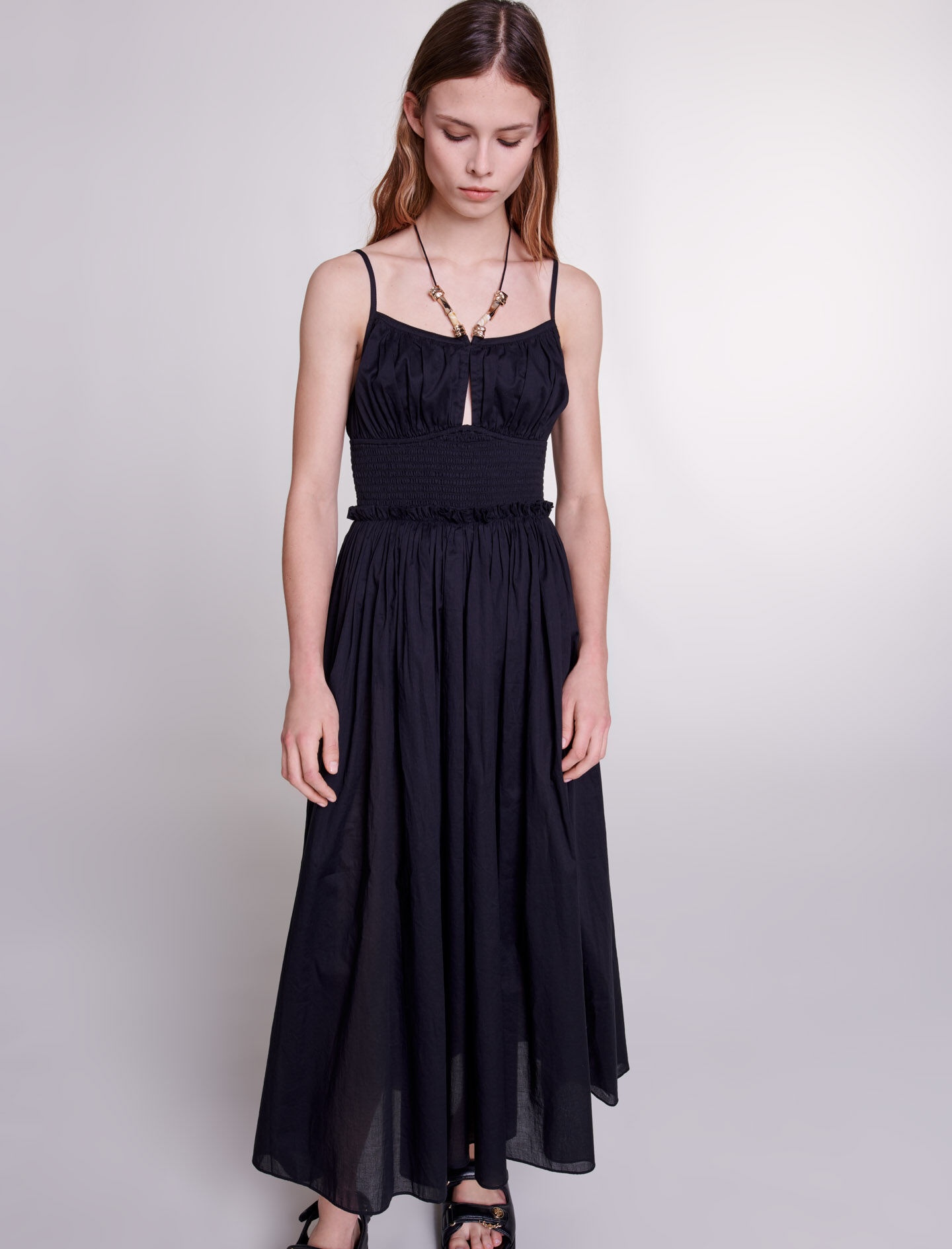 Dress with beaded ties - 7