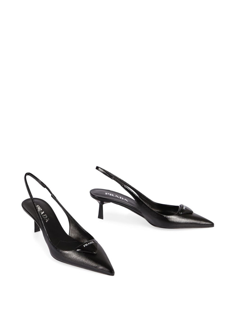 Prada leather slingback pumps outlook
