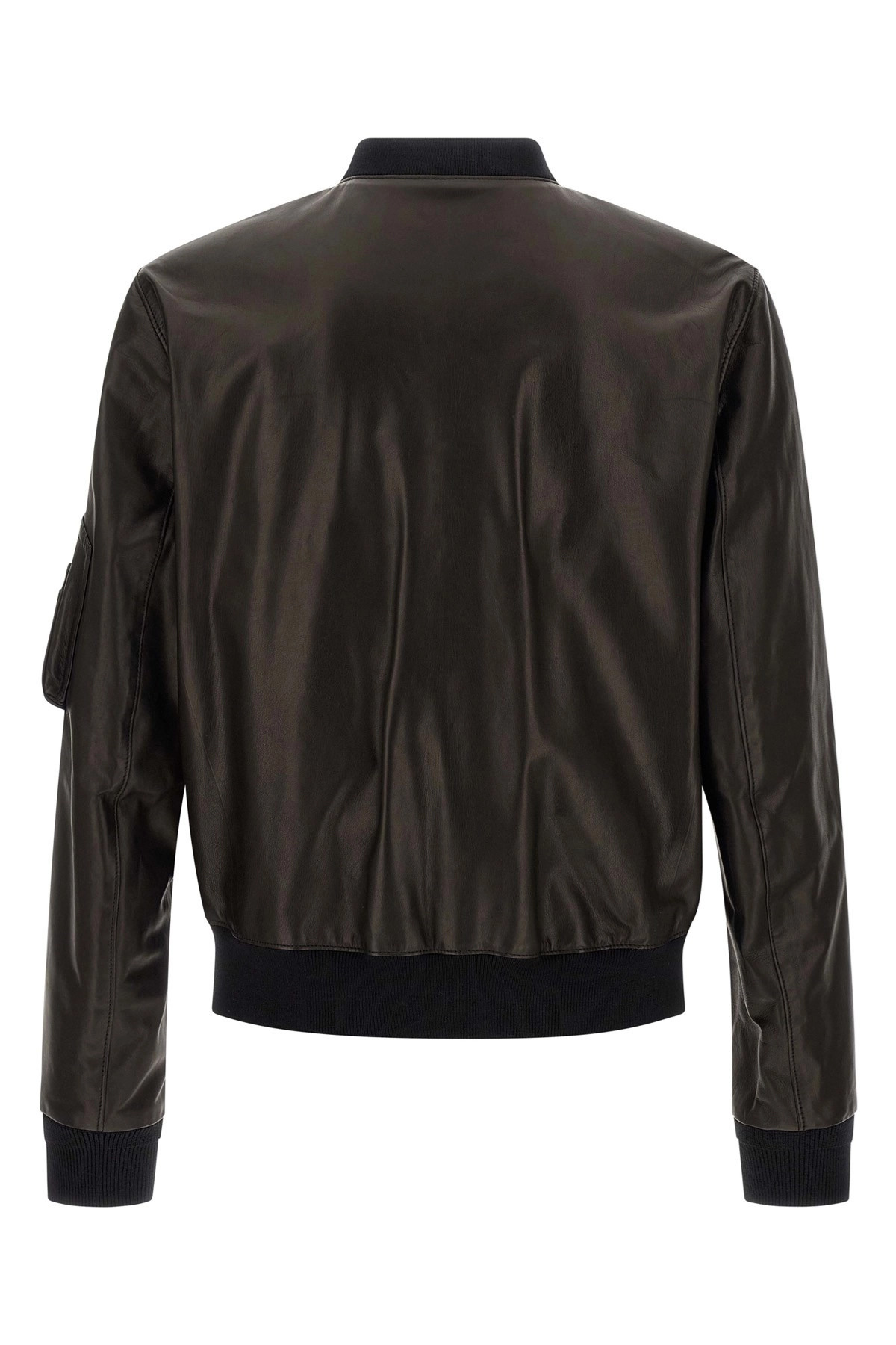 Leather bomber jacket - 3