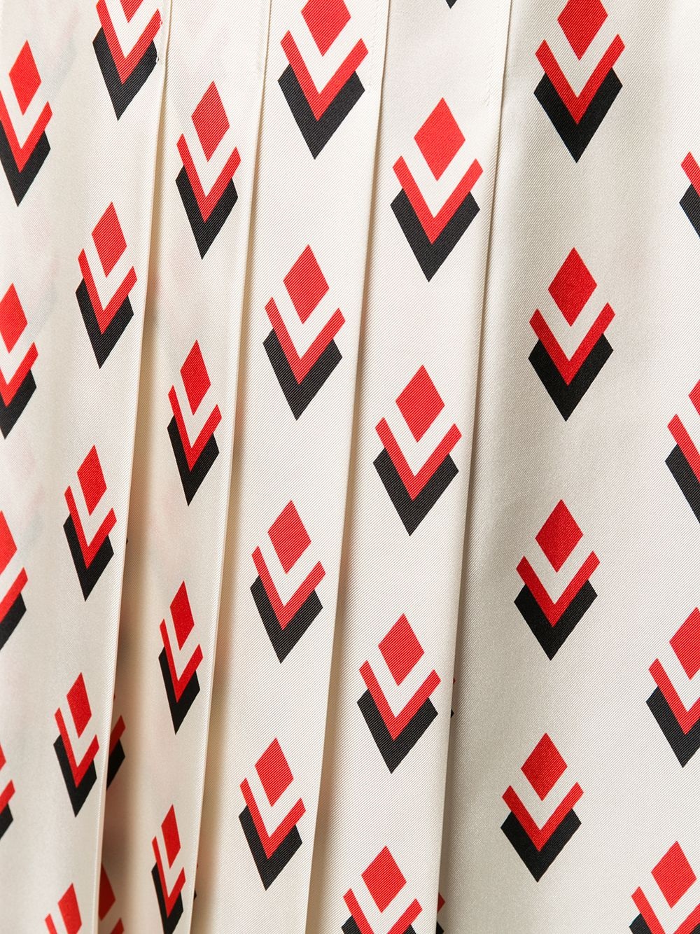 pleated graphic-print skirt - 5