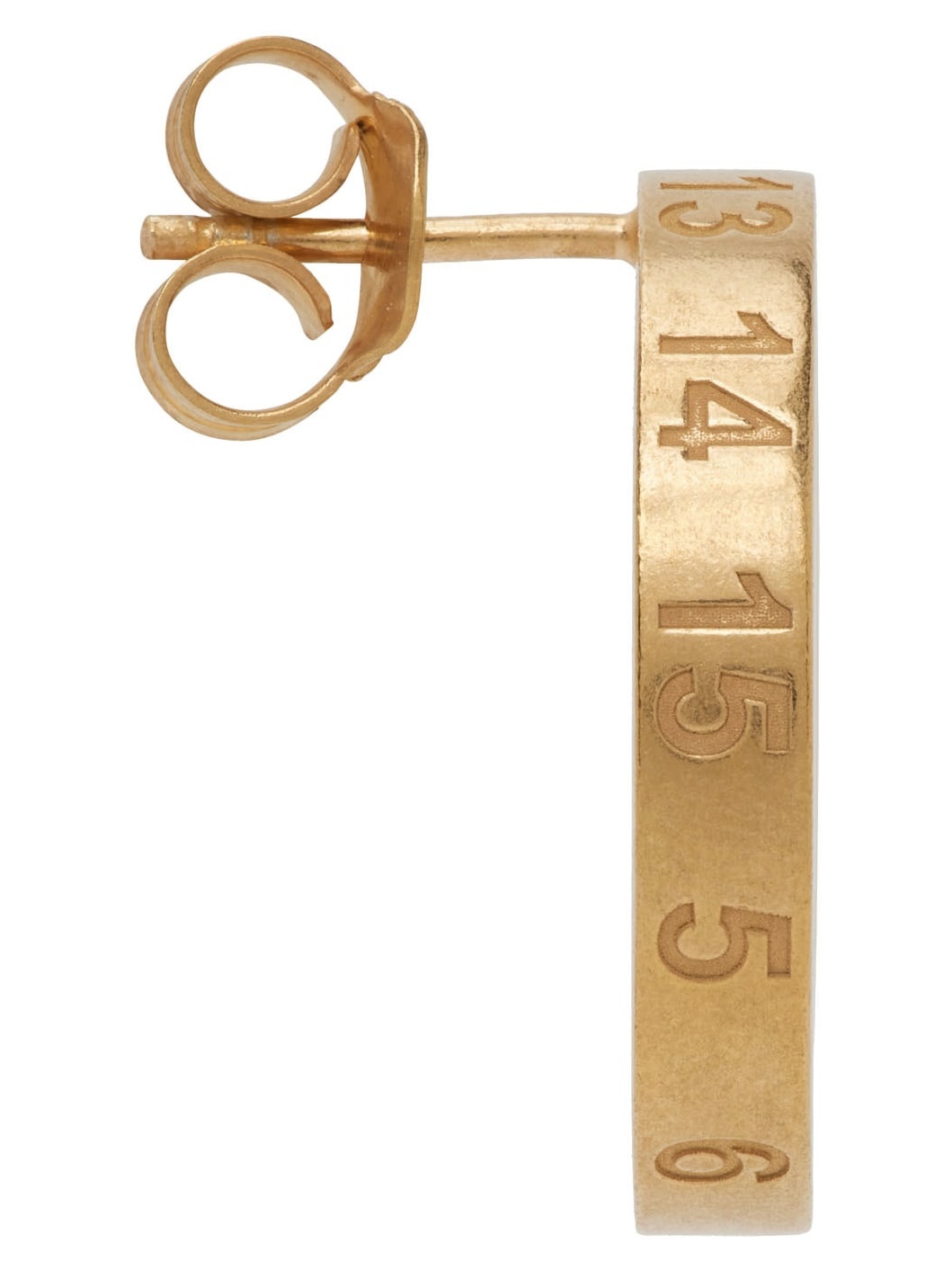 Gold Numbers Single Earring - 2