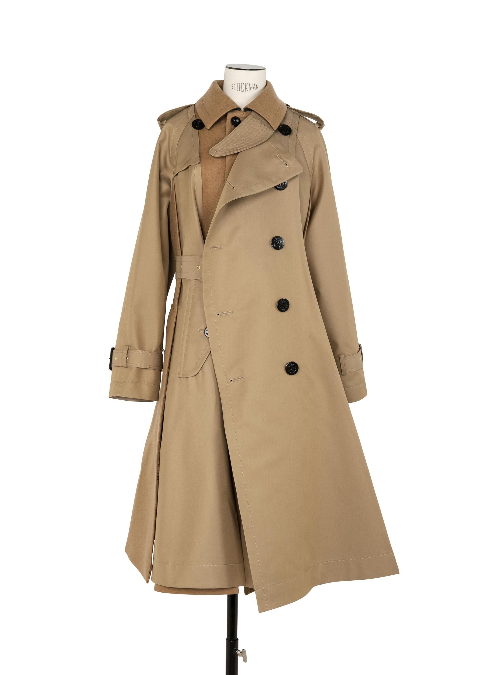 ジャケット・アウター Sacai Cotton Gabardine Wool Melton Coat sacai Cotton Gabardine x Wool Melton Coat | REVERSIBLE