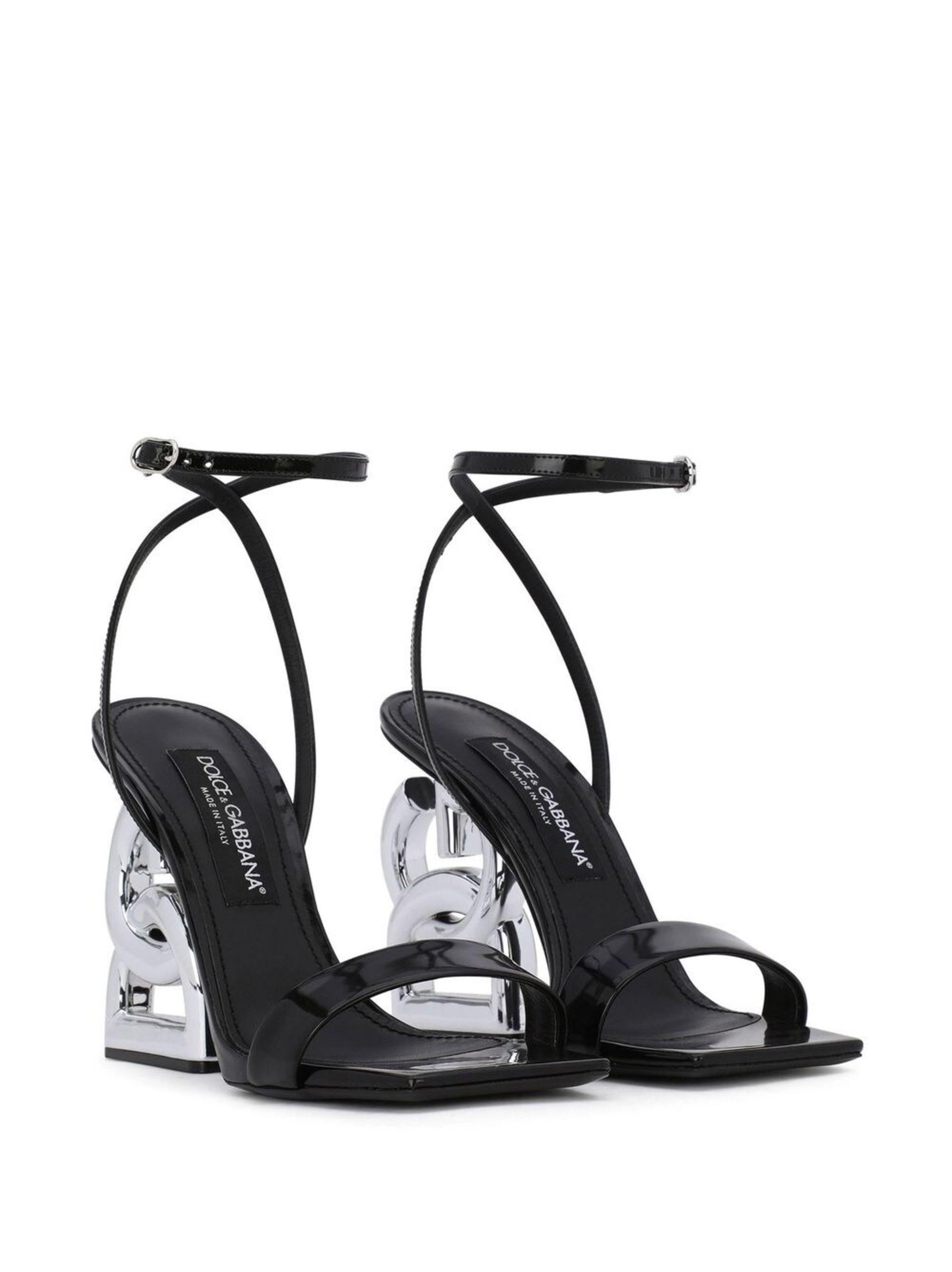 Black Open Toe Sandals - 2