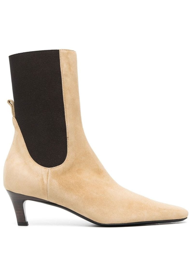 square-toe ankle boots - 1