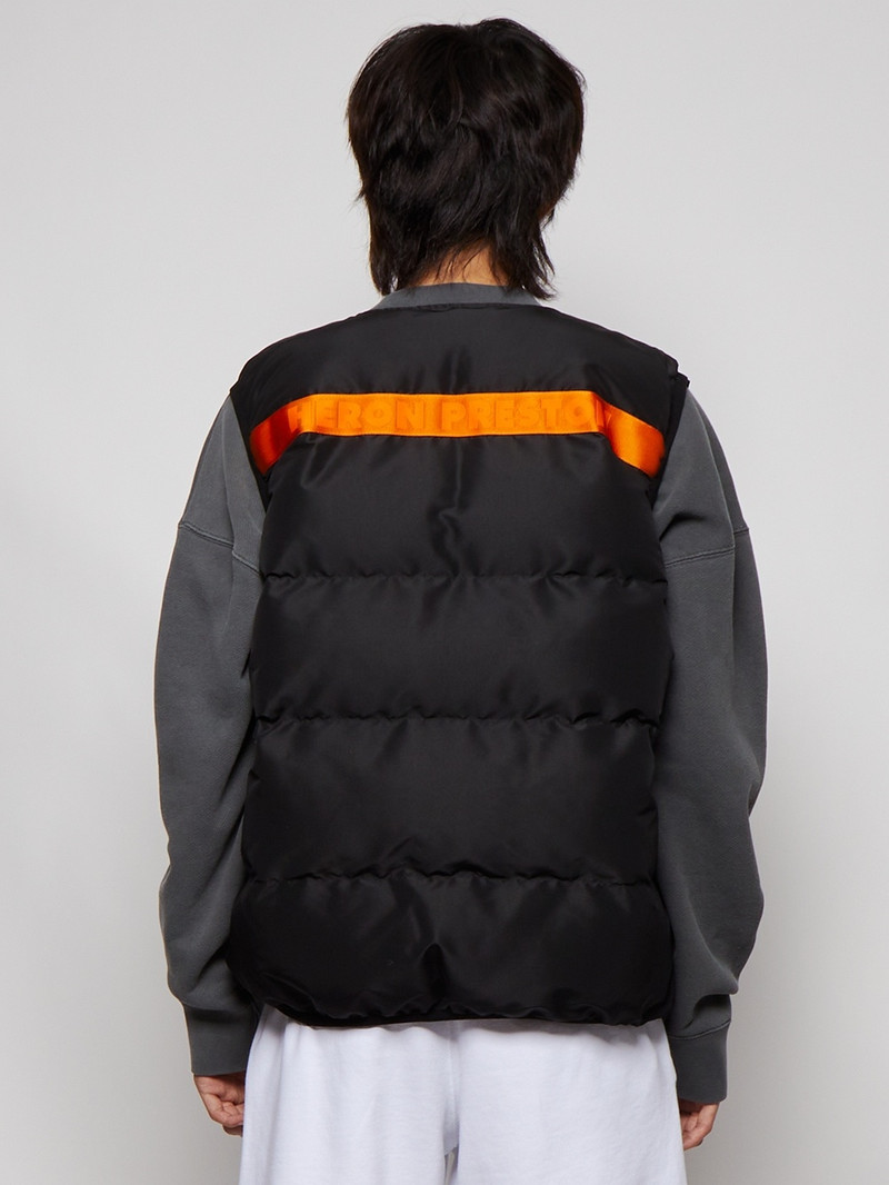 Logo Tape Nylon Padded Vest Black 5
