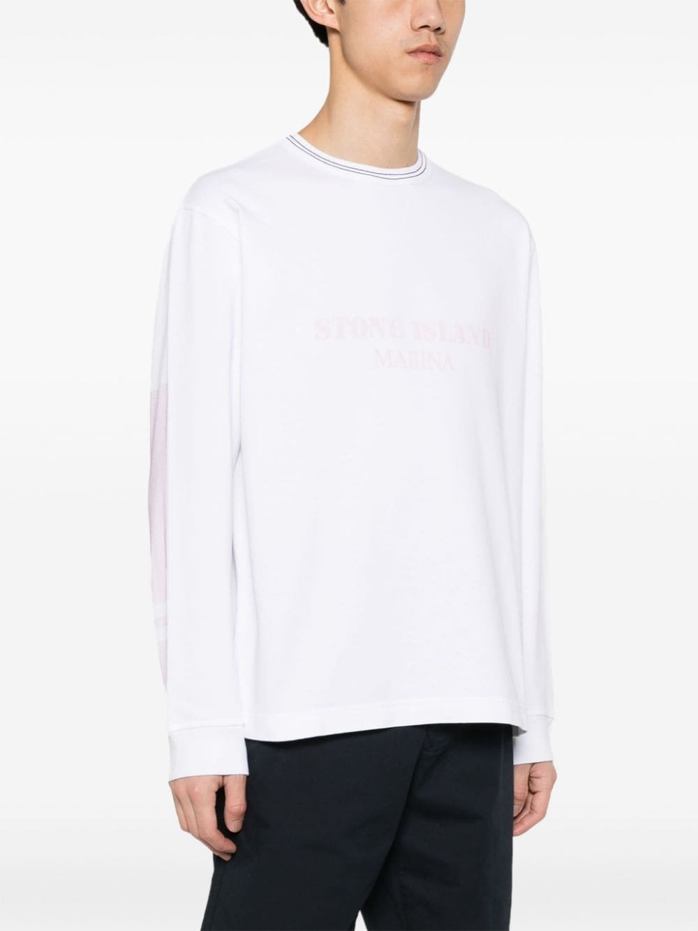 logo-print cotton sweatshirt - 3