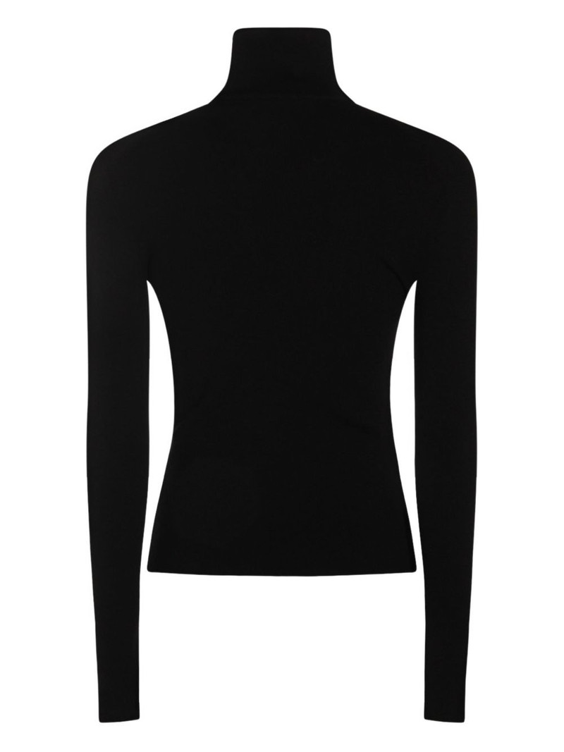 courrèges zip-neck wool sweater outlook