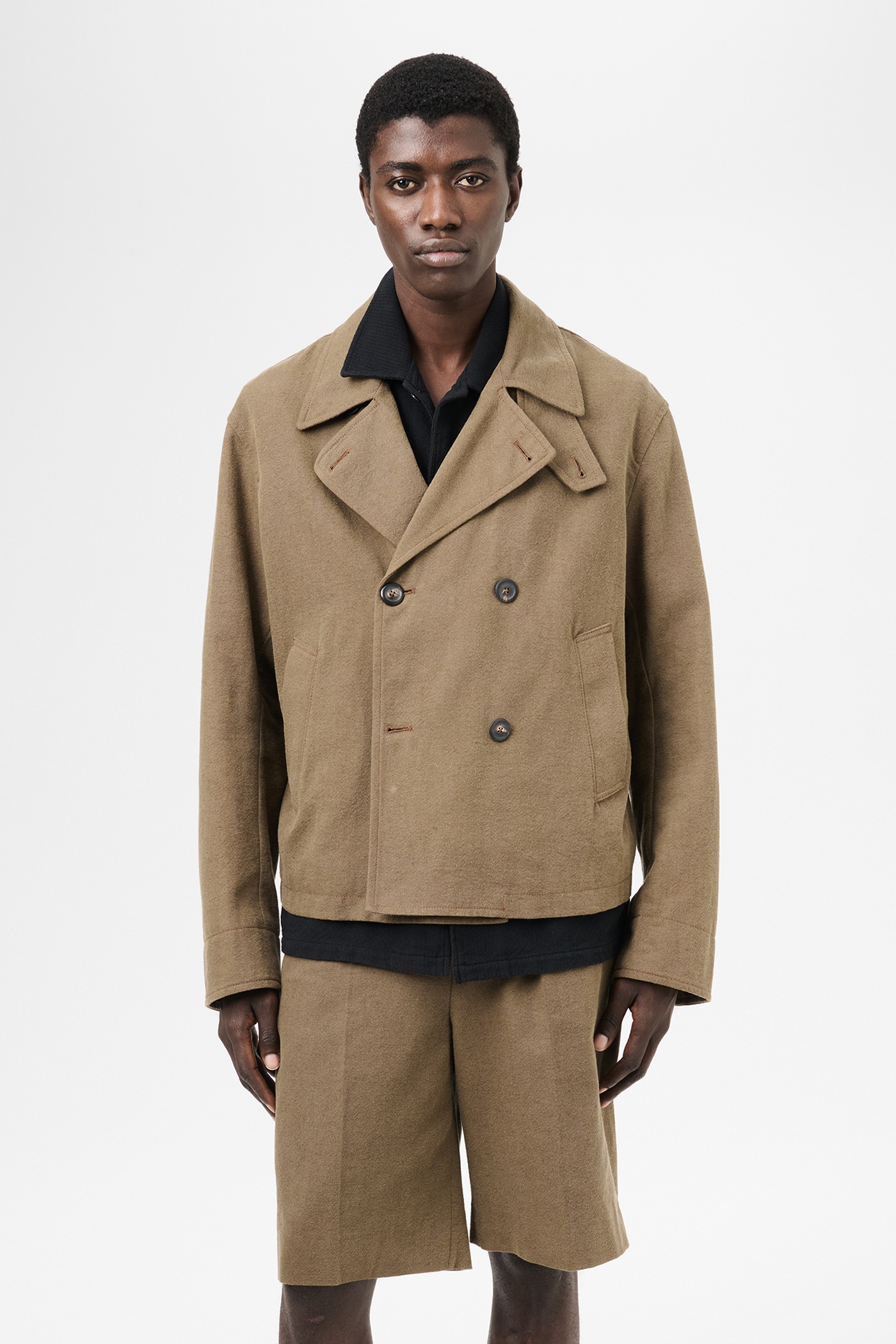 Our Legacy Dispatch Peacoat Tobacco Draping Canvas | REVERSIBLE