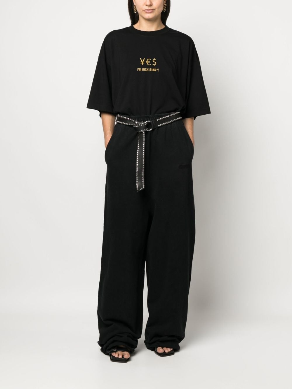 wide-leg cotton trousers - 2