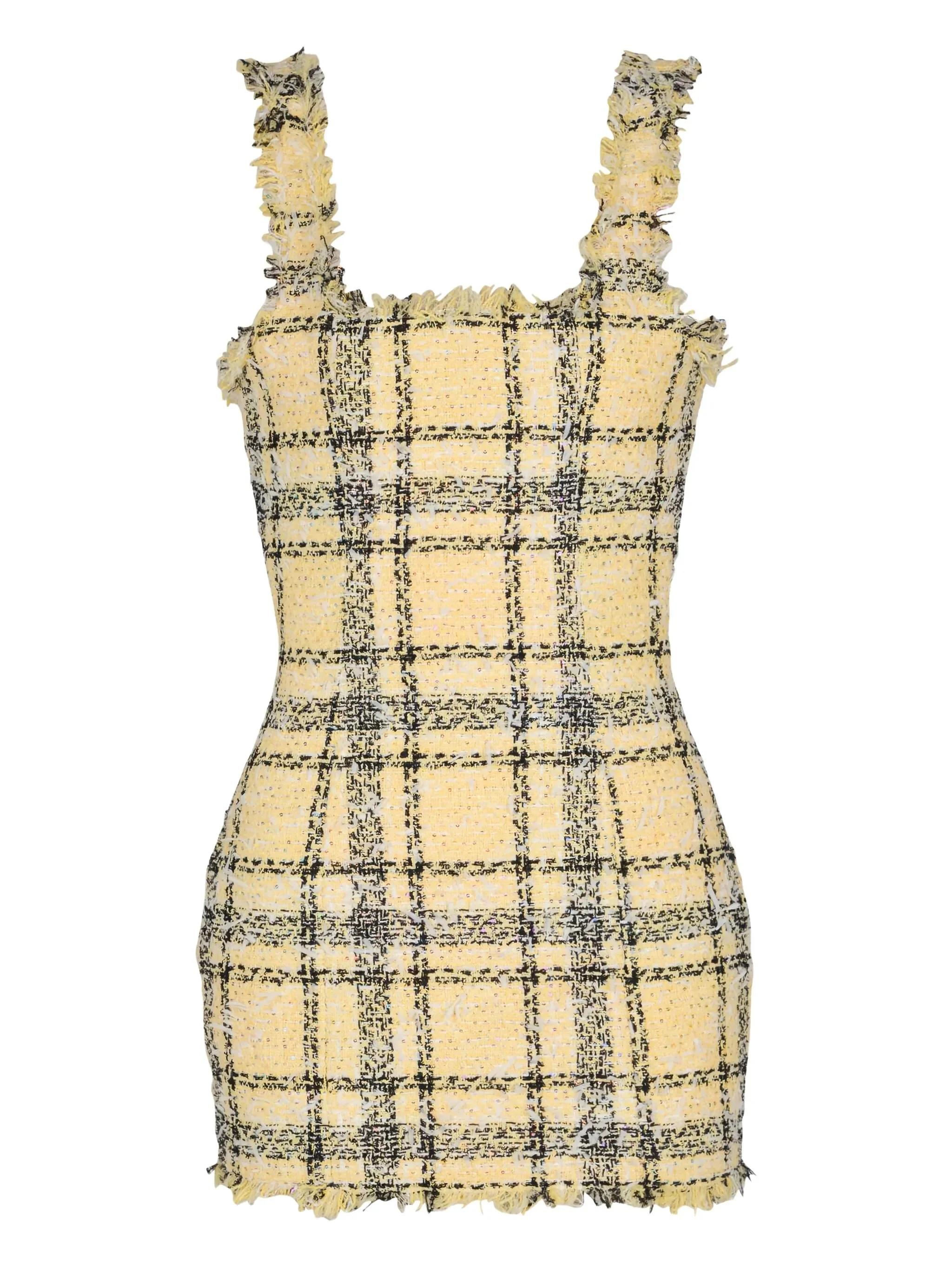 tweed mini dress - 1