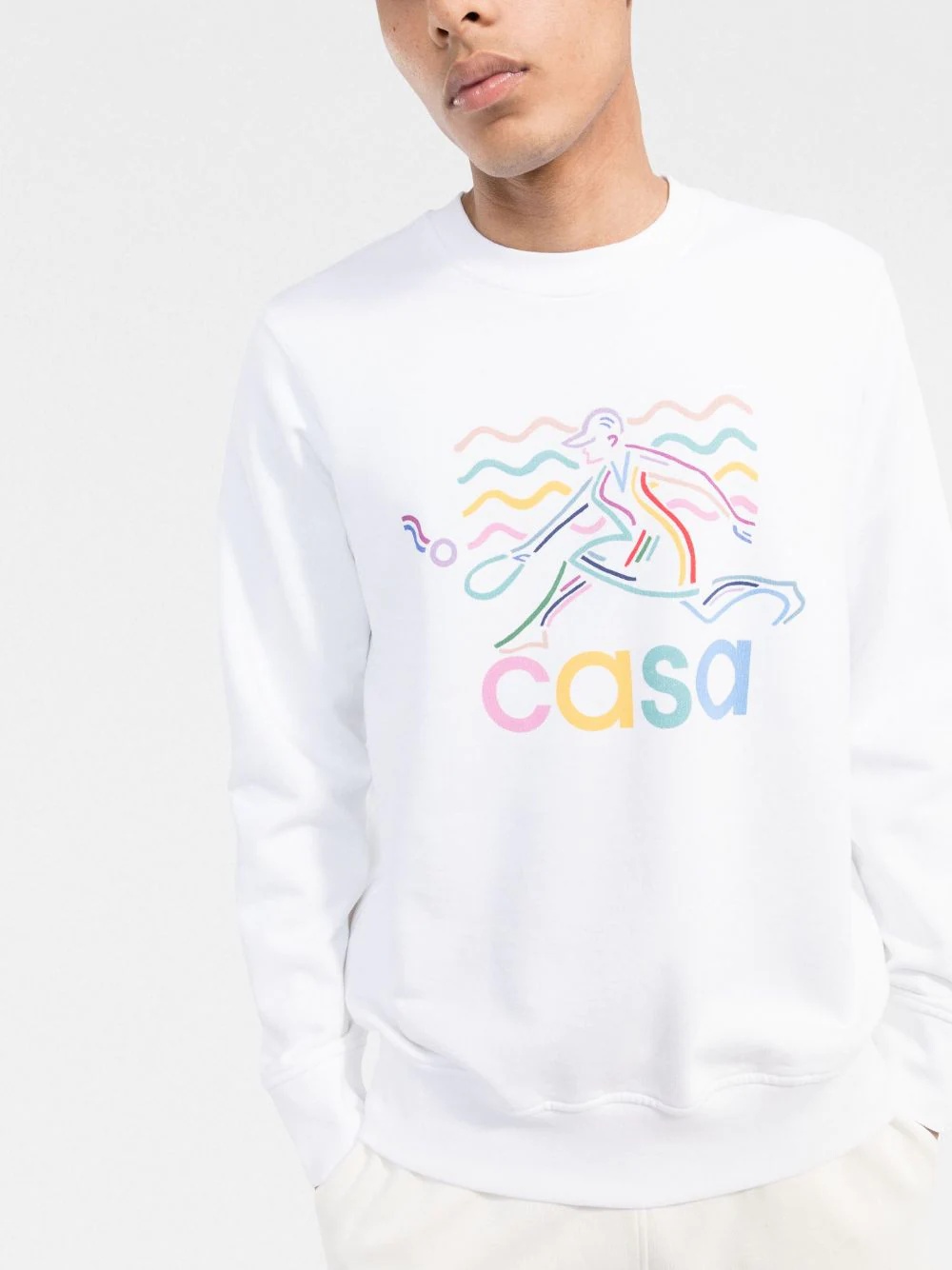 logo-print organic cotton sweatshirt - 3