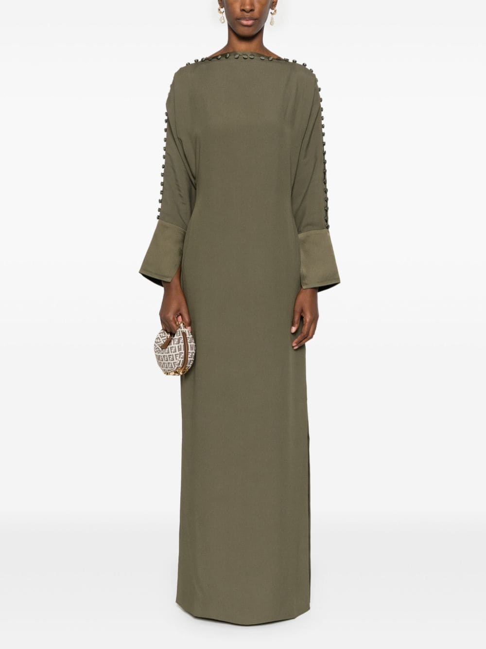 Mila decorative button-detail dress - 2