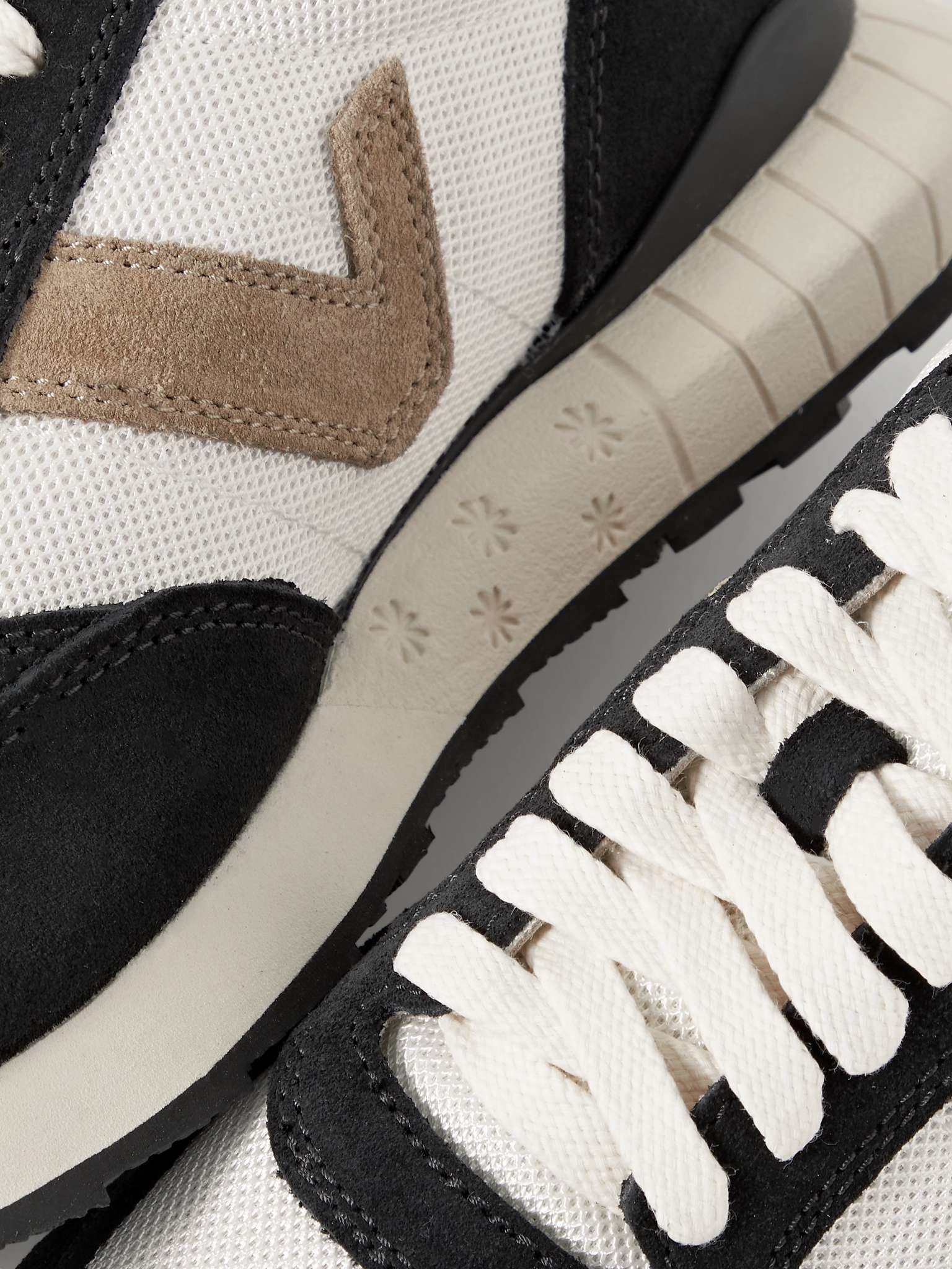 Dunand Suede and Leather-Trimmed Mesh Sneakers - 6