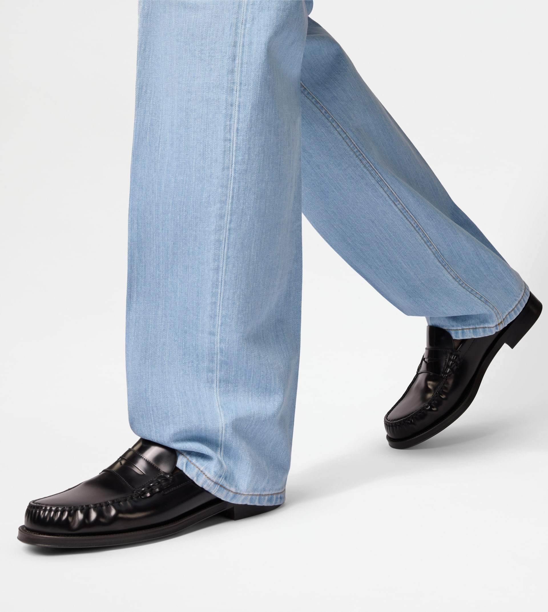 LOAFERS IN LEATHER - BLACK - 6