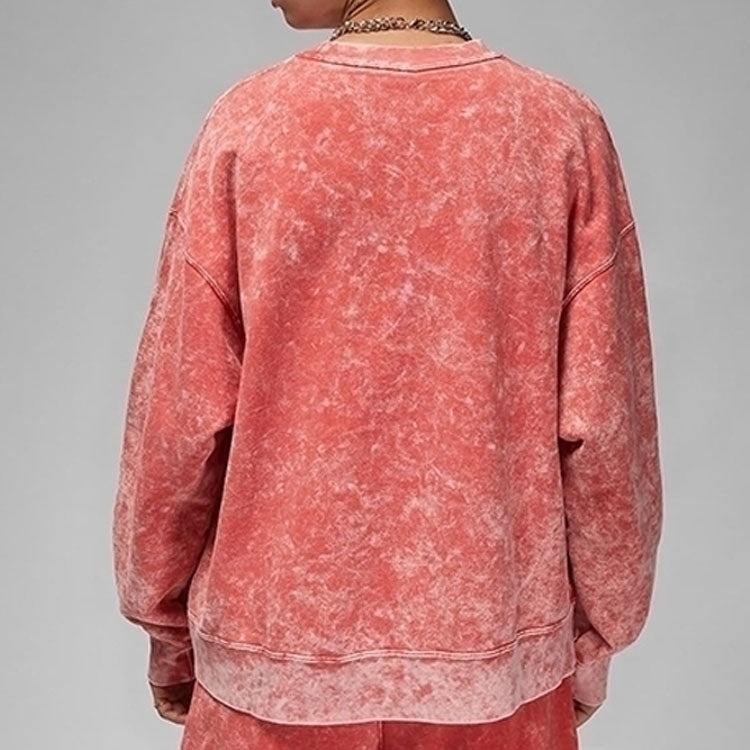 (WMNS) Air Jordan Flight Oversize Fleece Sweatshirt 'Red' DQ4602-605 - 4