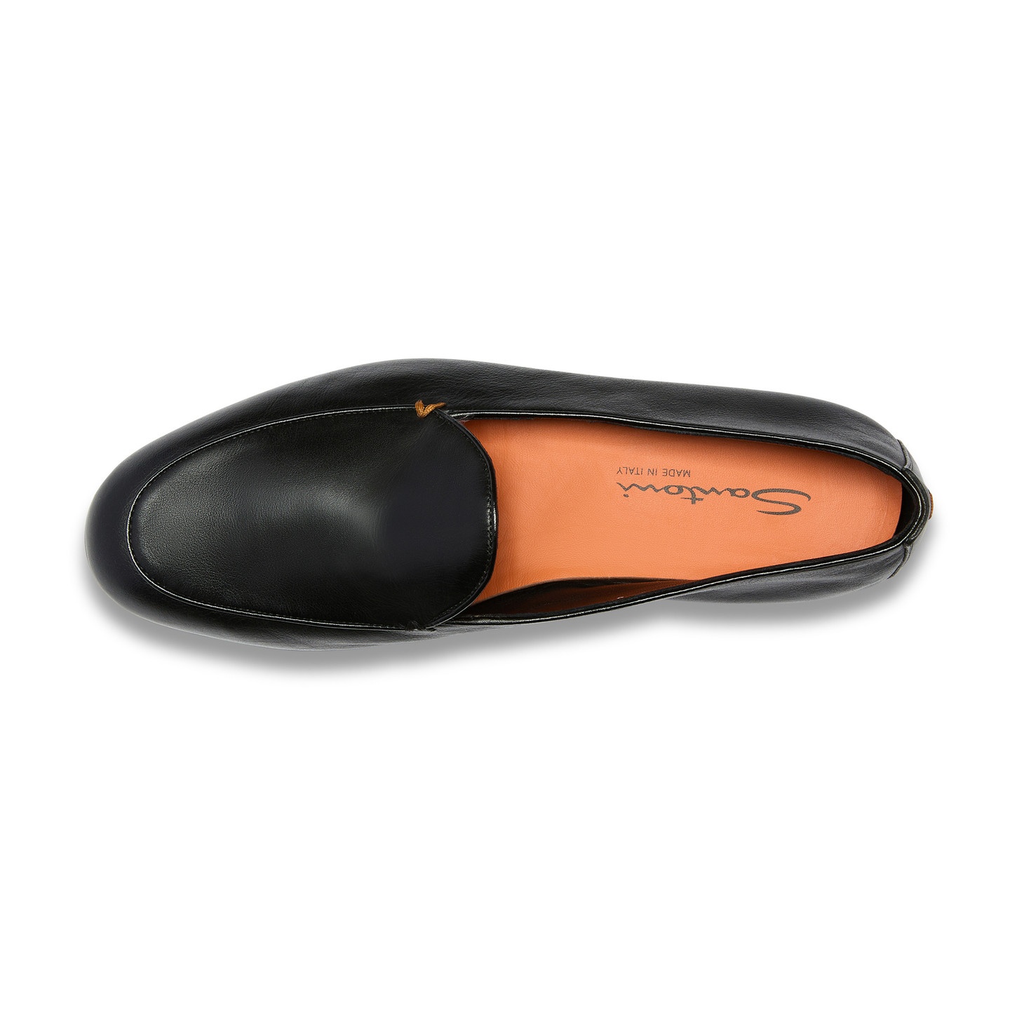 Men's black leather loafer - 4
