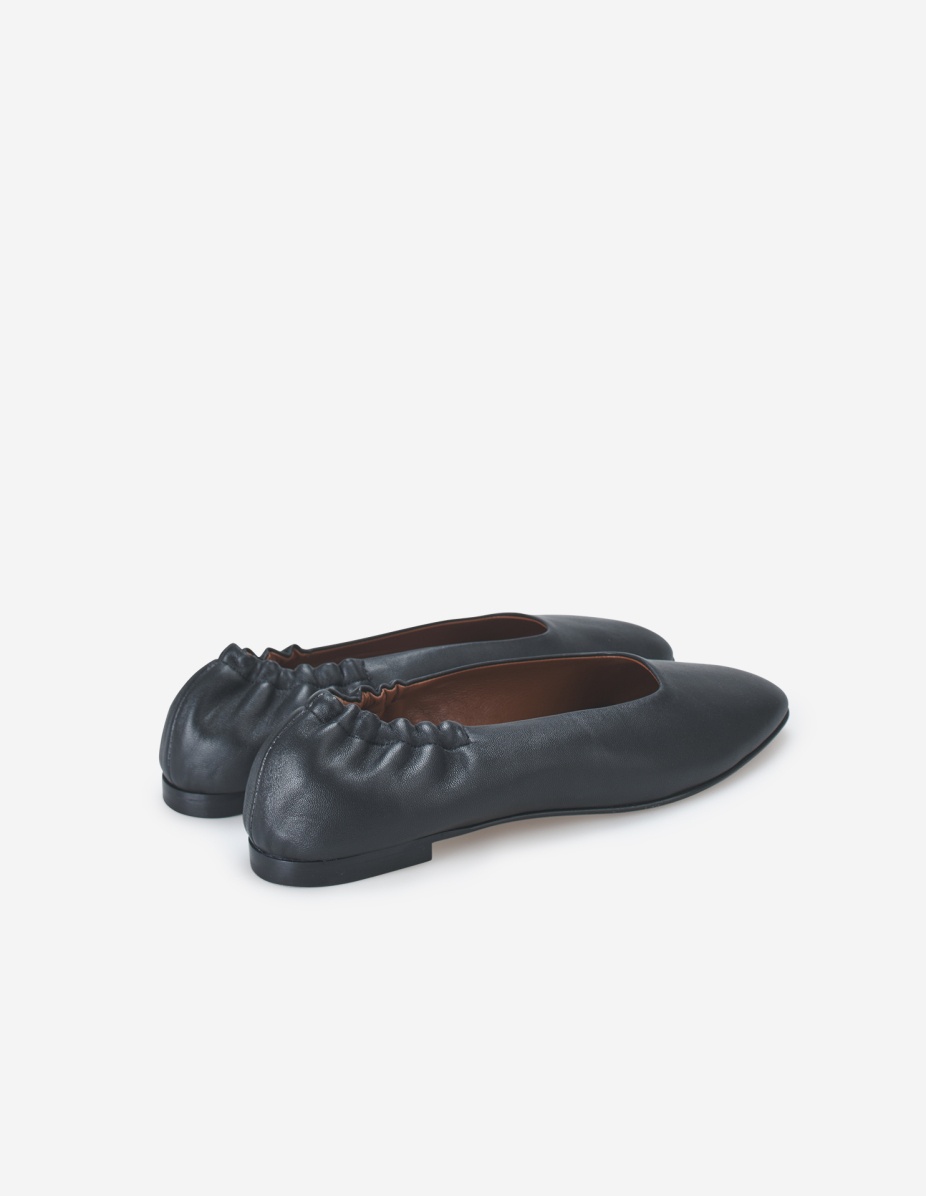 LEATHER FLAT BALLERINA - 3