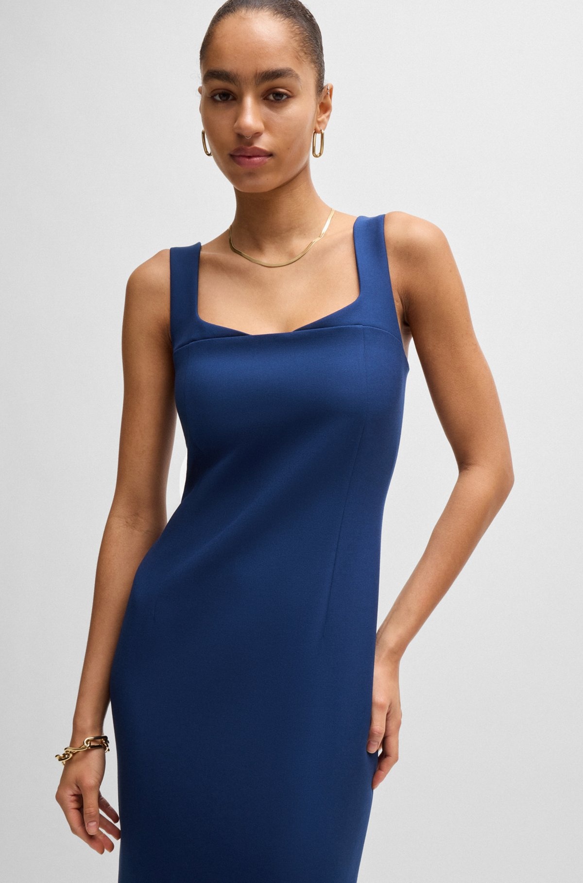 BODYCON MIDI DRESS IN STRETCH FABRIC - 6