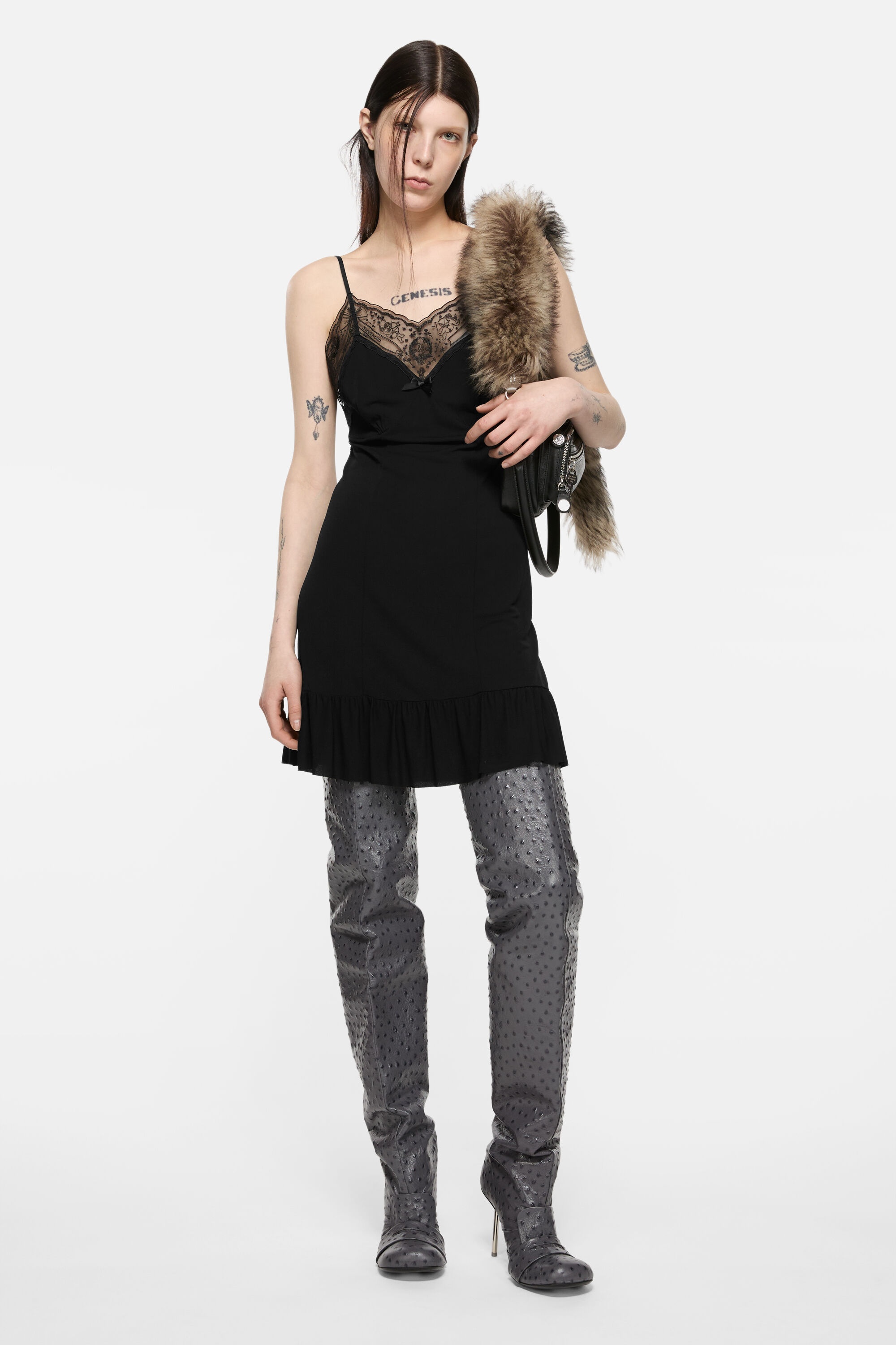Strap dress - Black - 2