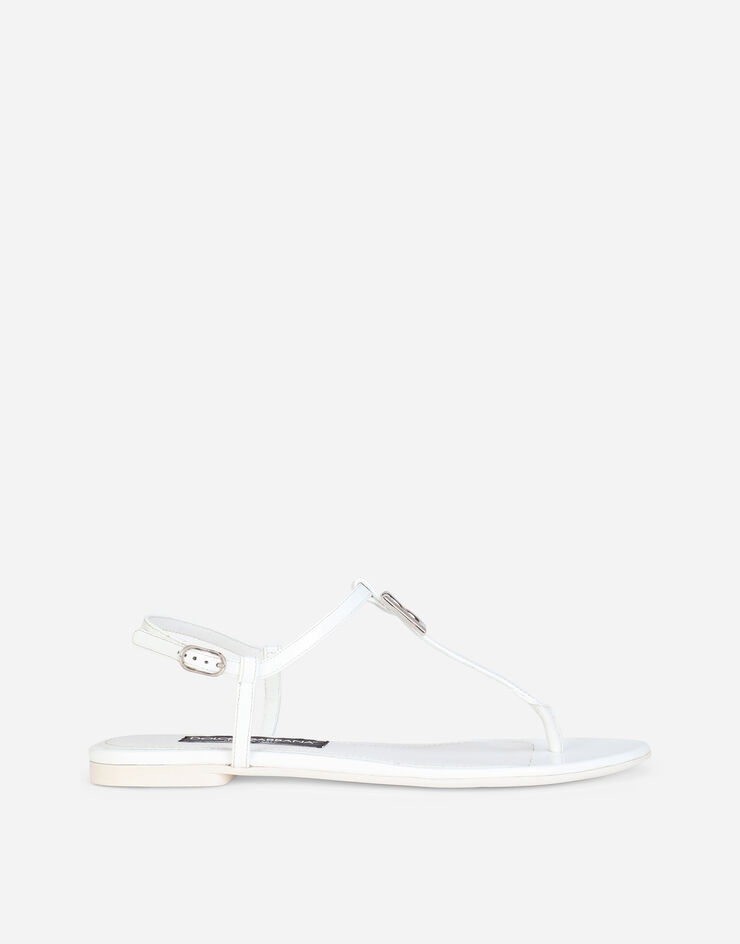 Patent leather DG thong sandals - 1