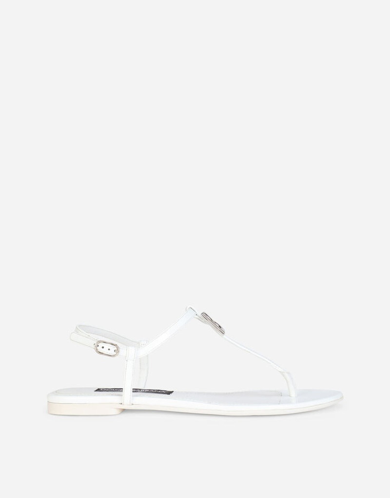 Patent leather DG thong sandals 1