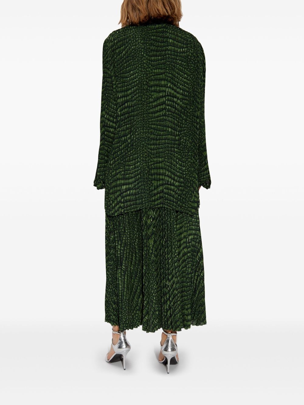 crocodile-print dress - 4