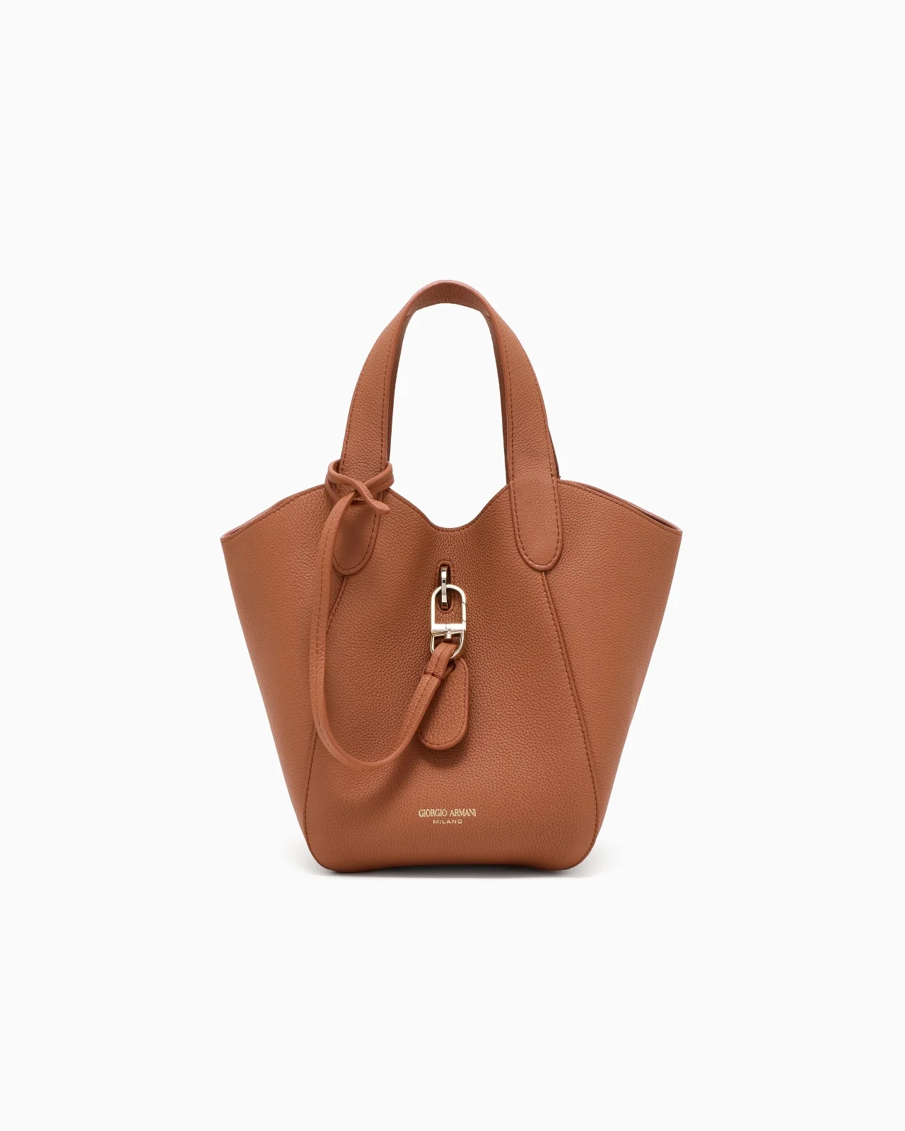 PEBBLED BAG HANDBAG WITH A REMOVABLE INNER POUCH - 1