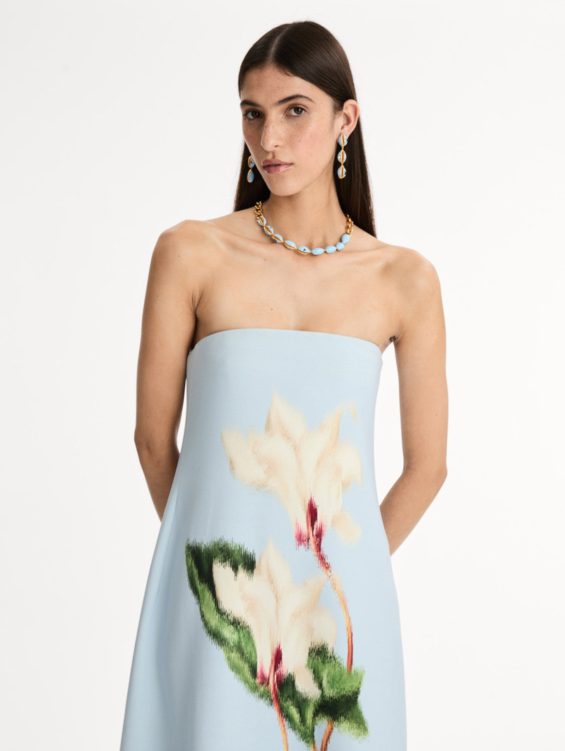 CHINÉ CYCLAMEN STRAPLESS GOWN 5