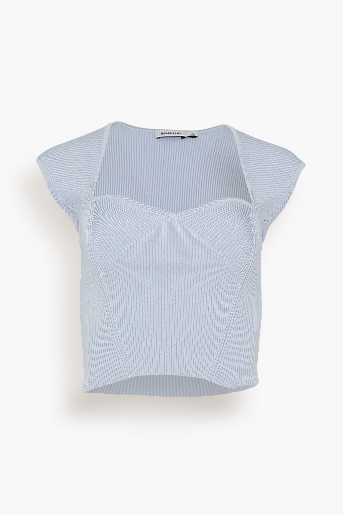 Abia Cropped Tee in Blue Haze - 1