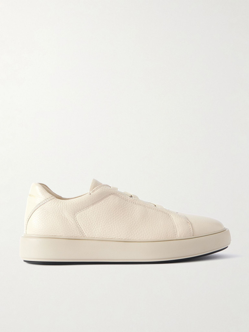 Slouch 001 Full-Grain Leather Sneakers White 1