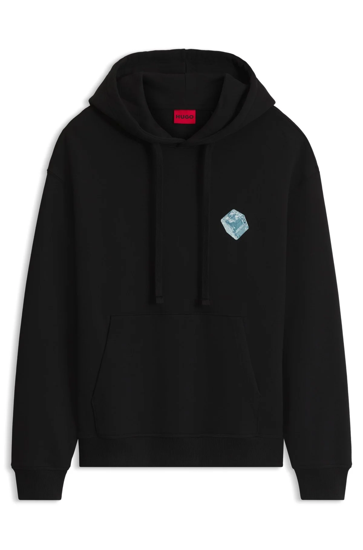 GRAPHIC-PRINT COTTON HOODIE IN A RELAXED FIT - 1