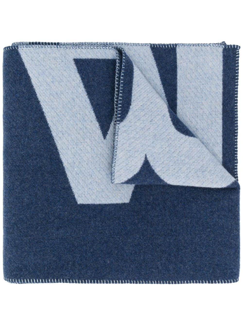 logo print knitted scarf - 1