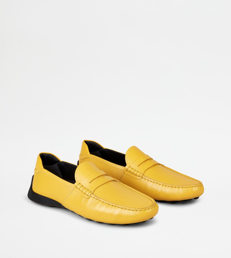 LOAFERS IN LEATHER - YELLOW, BLACK 3