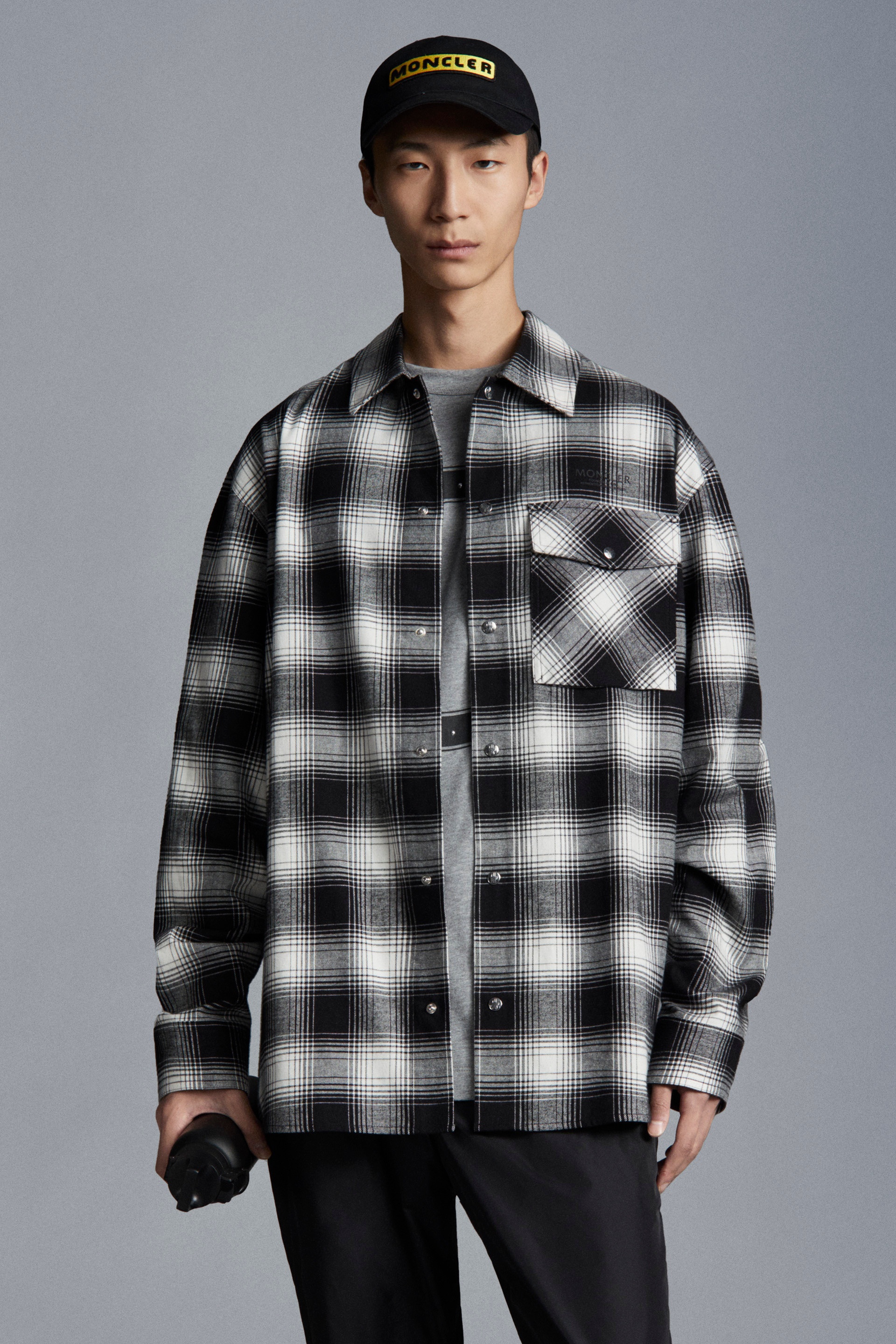 Plaid Flannel Shirt with Collar - 2