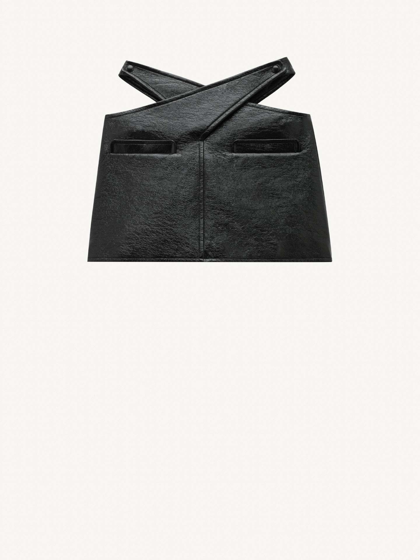 MINI CRISS CROSS VINYL SKIRT - 1