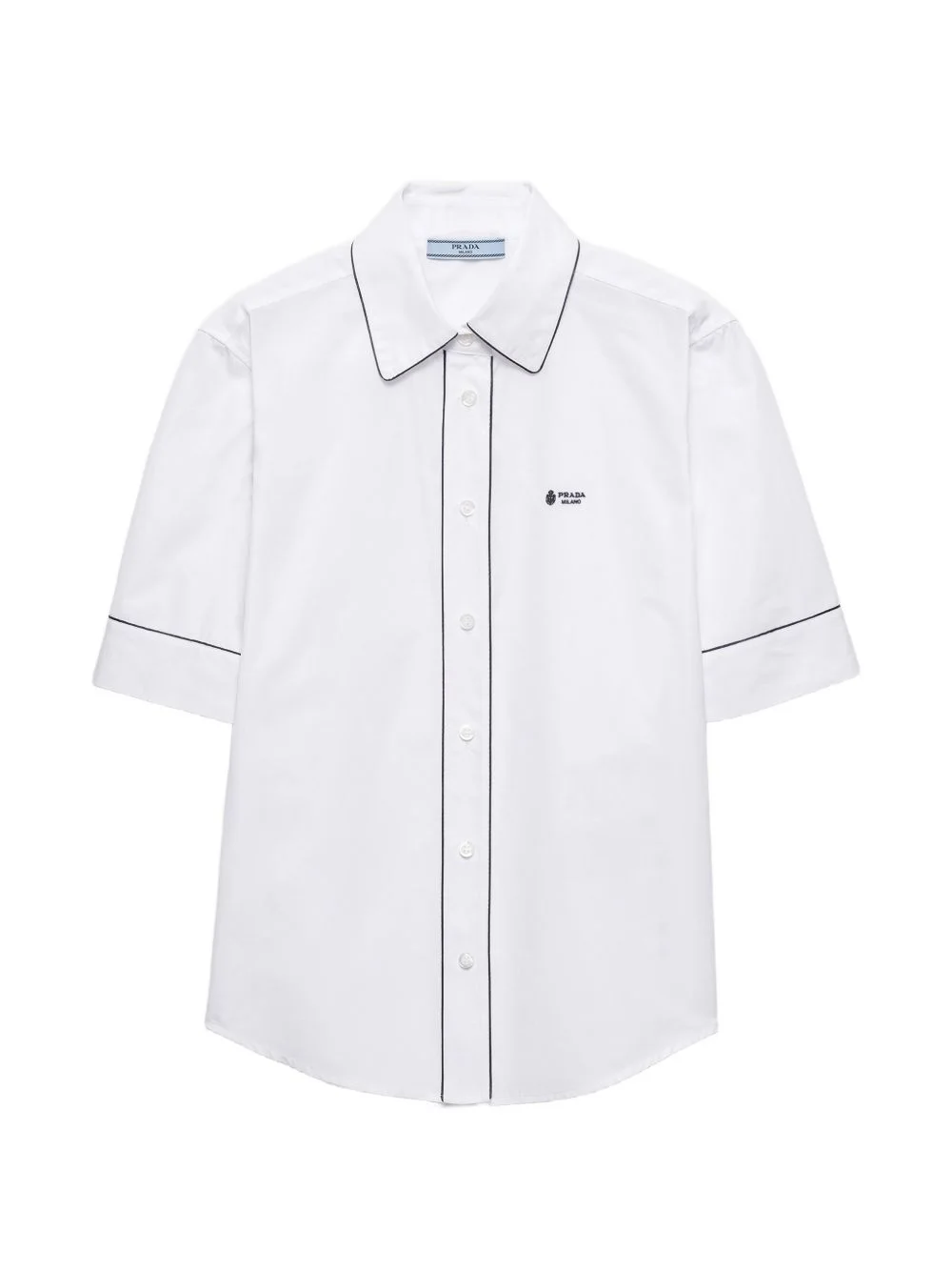 short-sleeved poplin shirt - 1