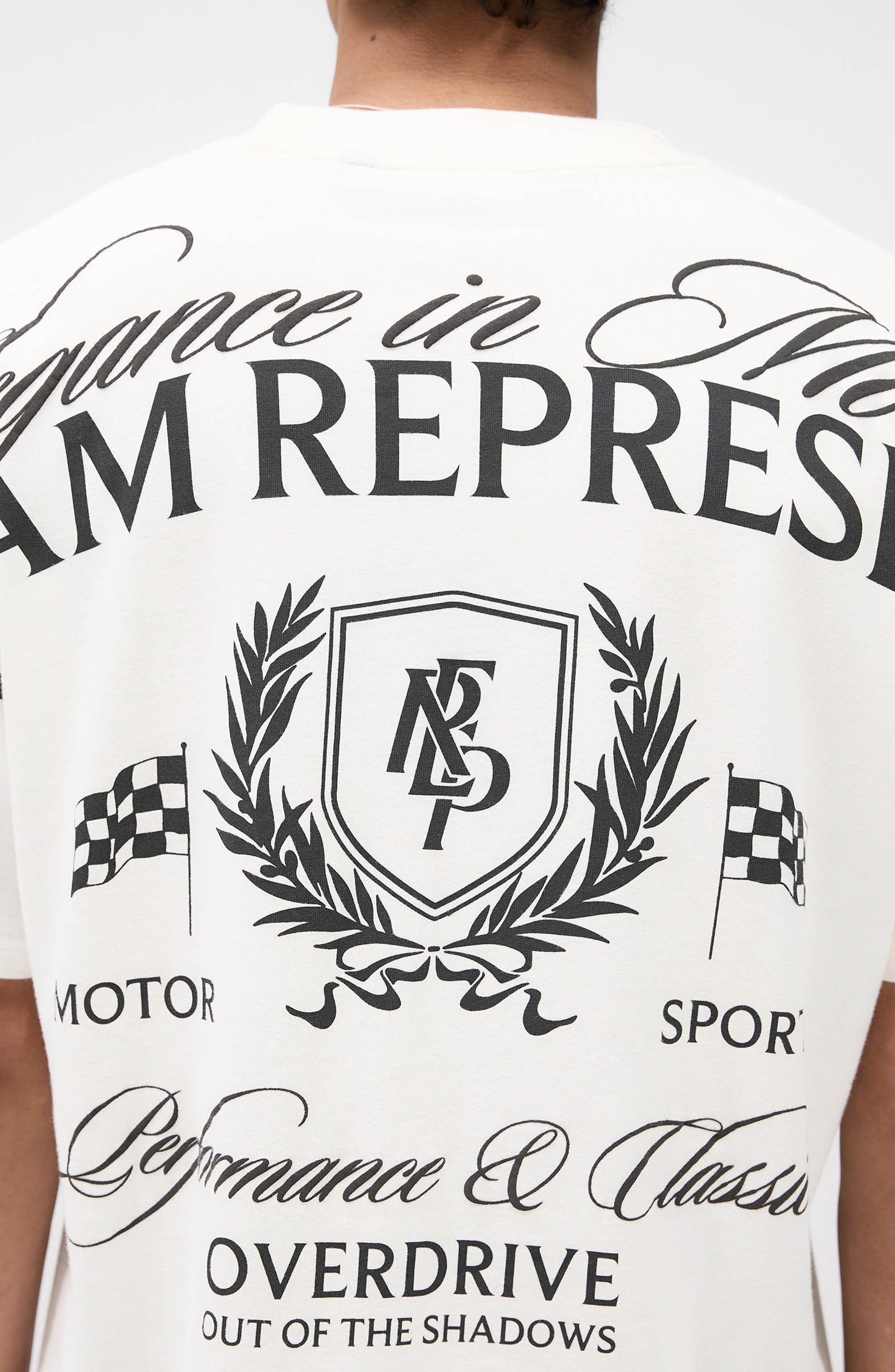 Represent Crest Oversize Graphic T-Shirt in Flat White at Nordstrom - 4