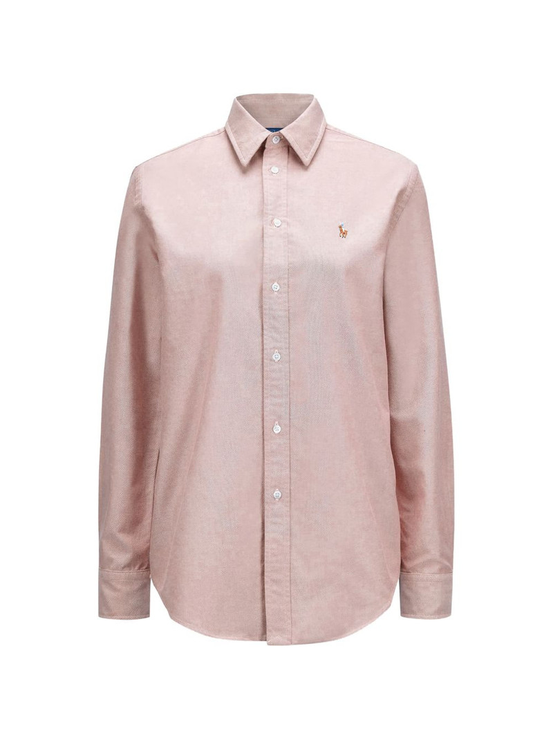 embroidered-logo long-sleeved shirt 1