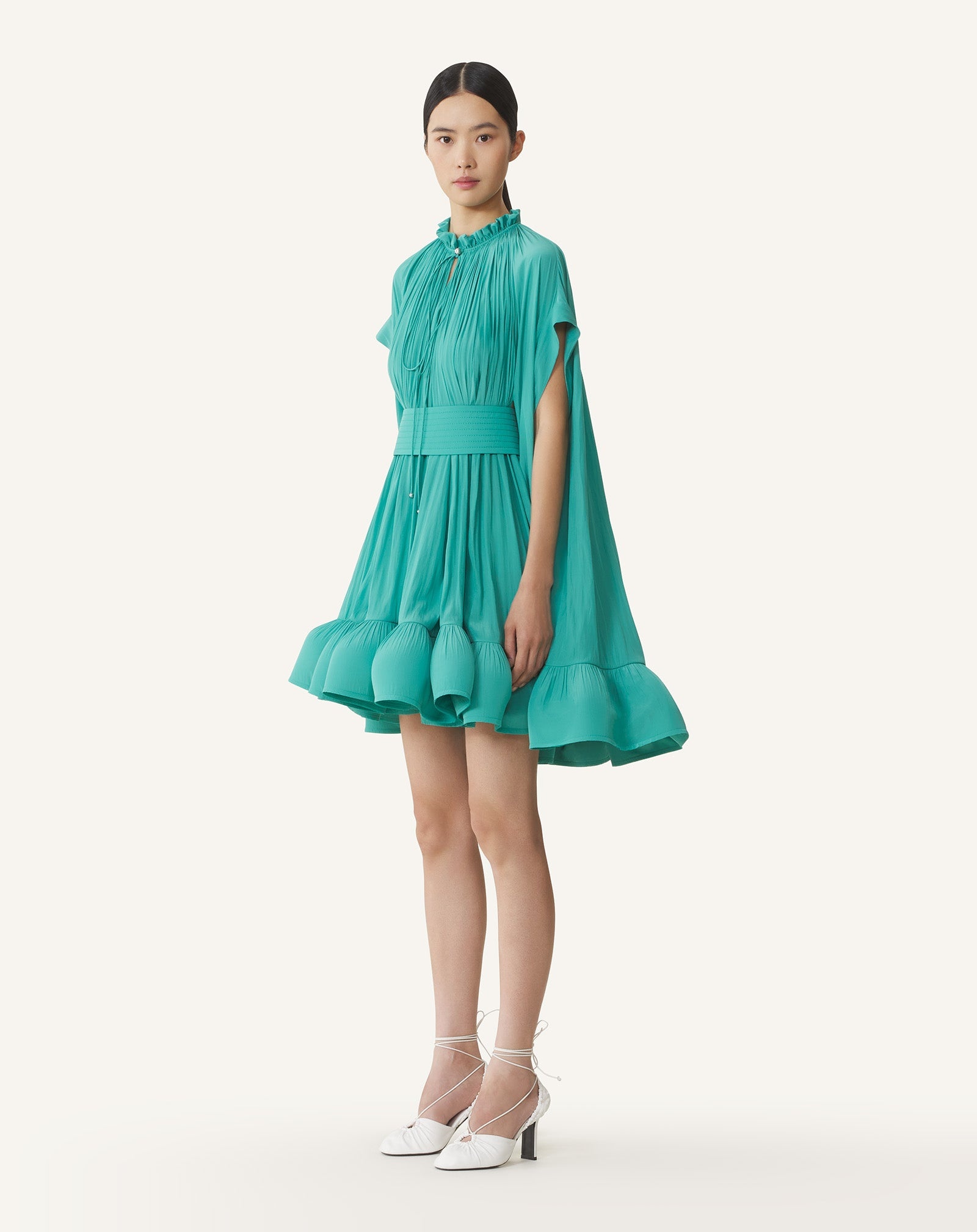 SHORT CHARMEUSE DRESS - 4