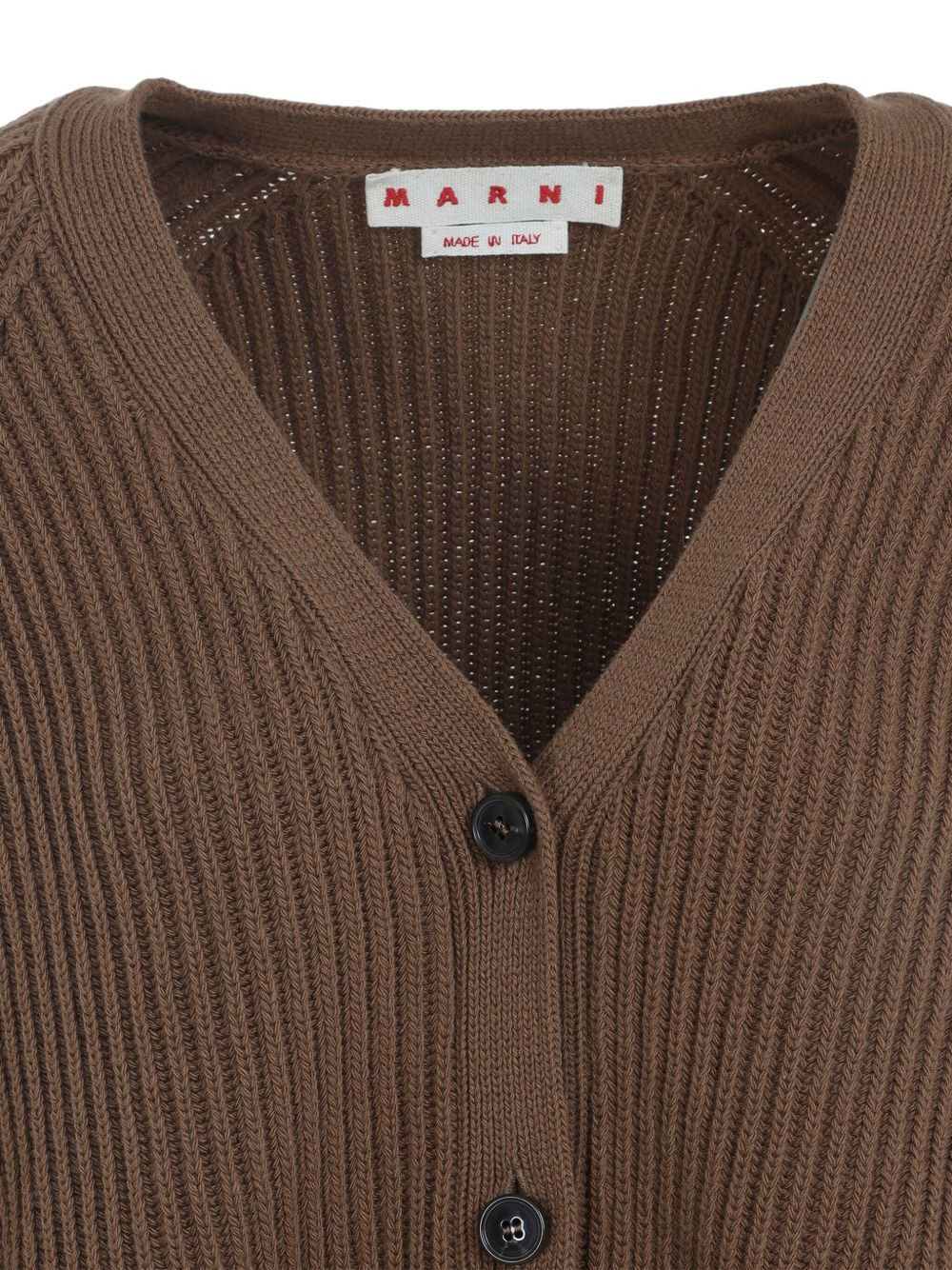 ribbed v-neck cardigan - 3