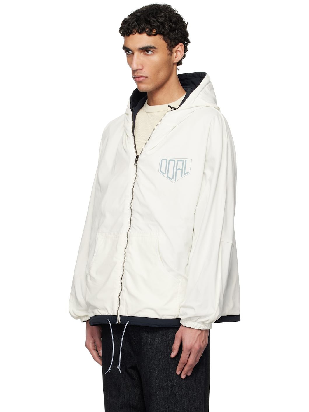 Black Hooded Reversible Jacket - 4