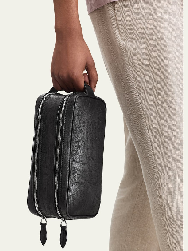 Berluti Men's Formula 1003 Scritto Leather Toiletry Pouch outlook