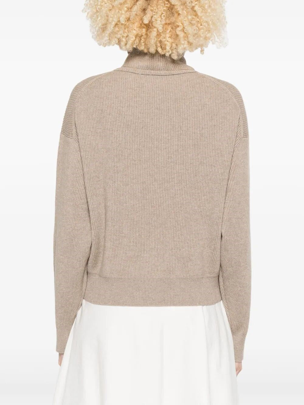 Brunello Cucinelli Women English Rib Turtle-Neck Sweater - 3