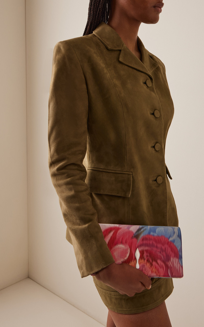 Christian Louboutin Bettina Peony-Printed Clutch multi outlook