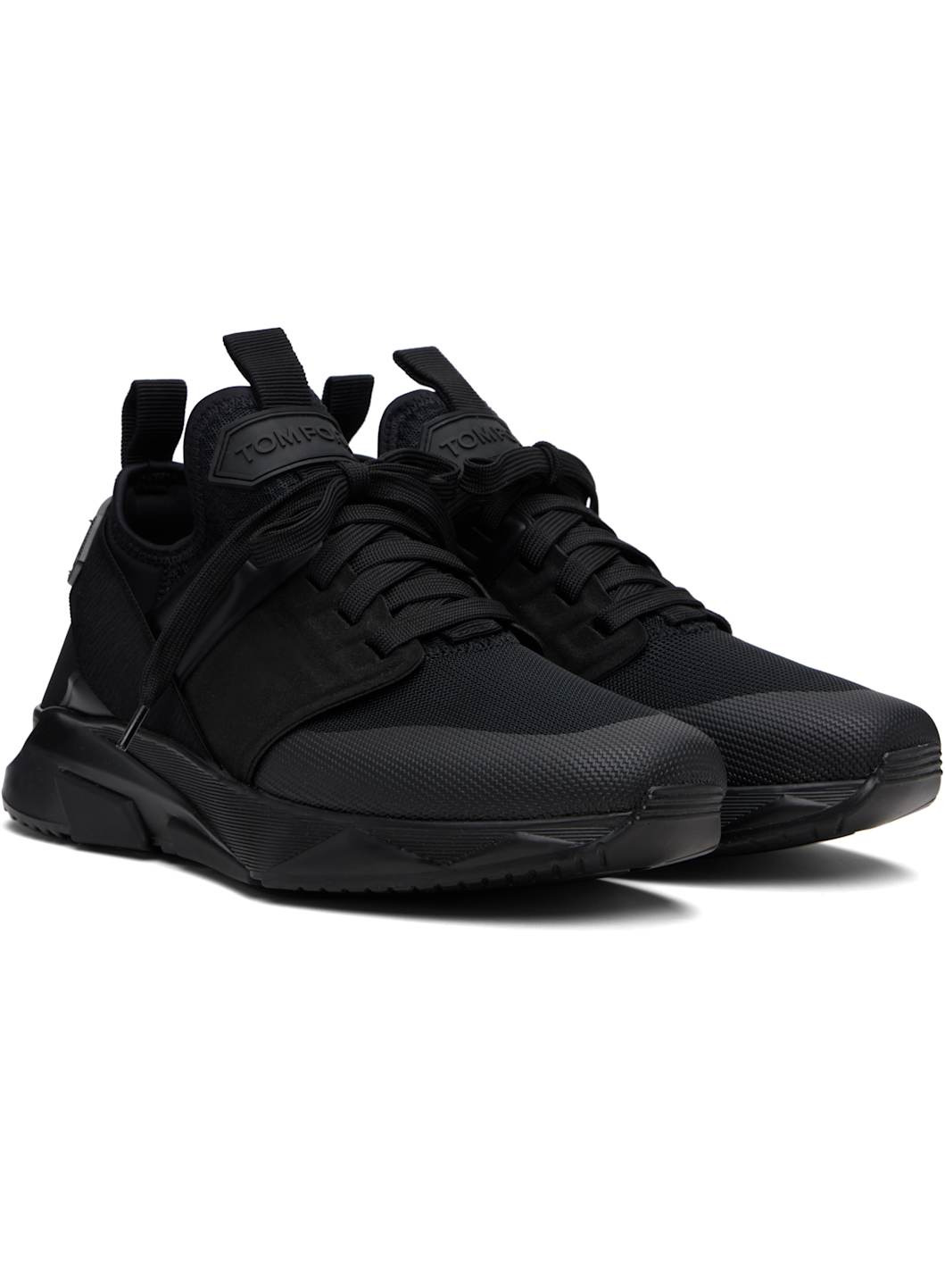 Black Neoprene Suede Jago Sneakers - 4