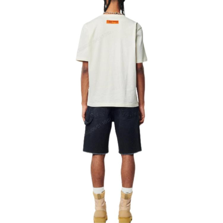 HERON PRESTON FW22 NF Heron BW T-shir 'White Black' HMAA032C99JER0030110 - 2