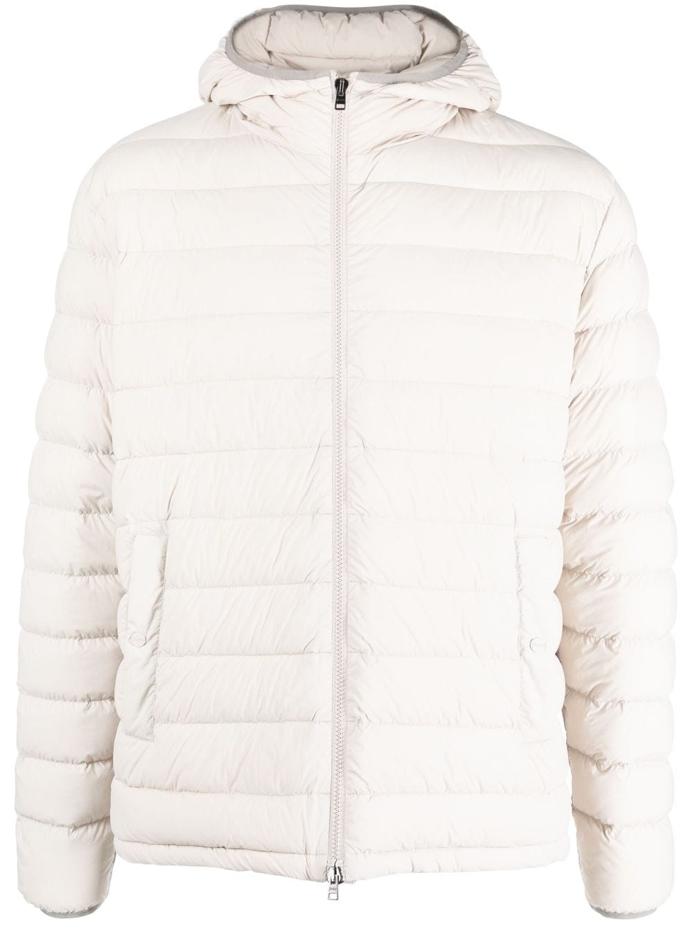 padded-design hooded jacket - 1