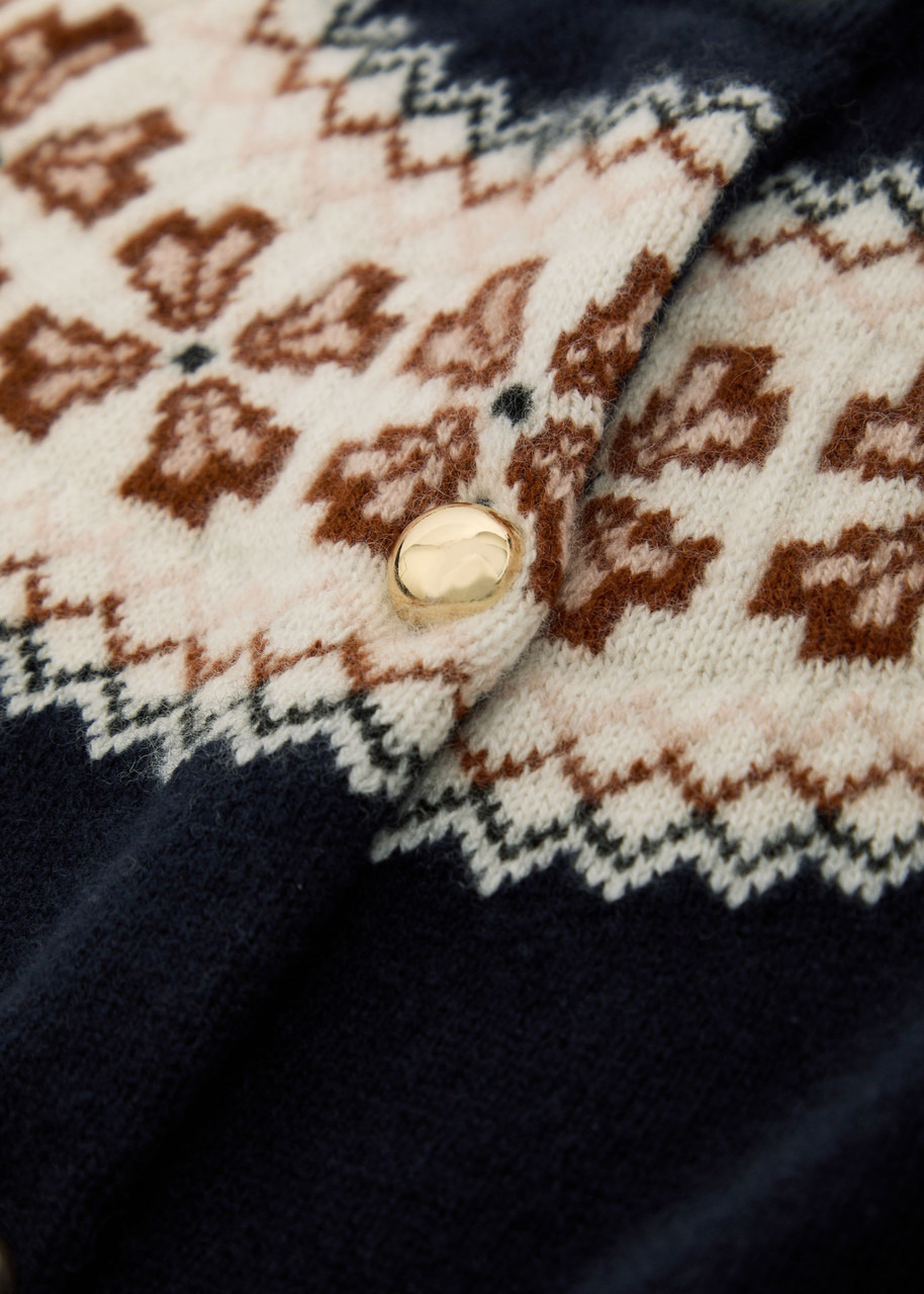 Frame Fair Isle Cashmere Cardigan - 5