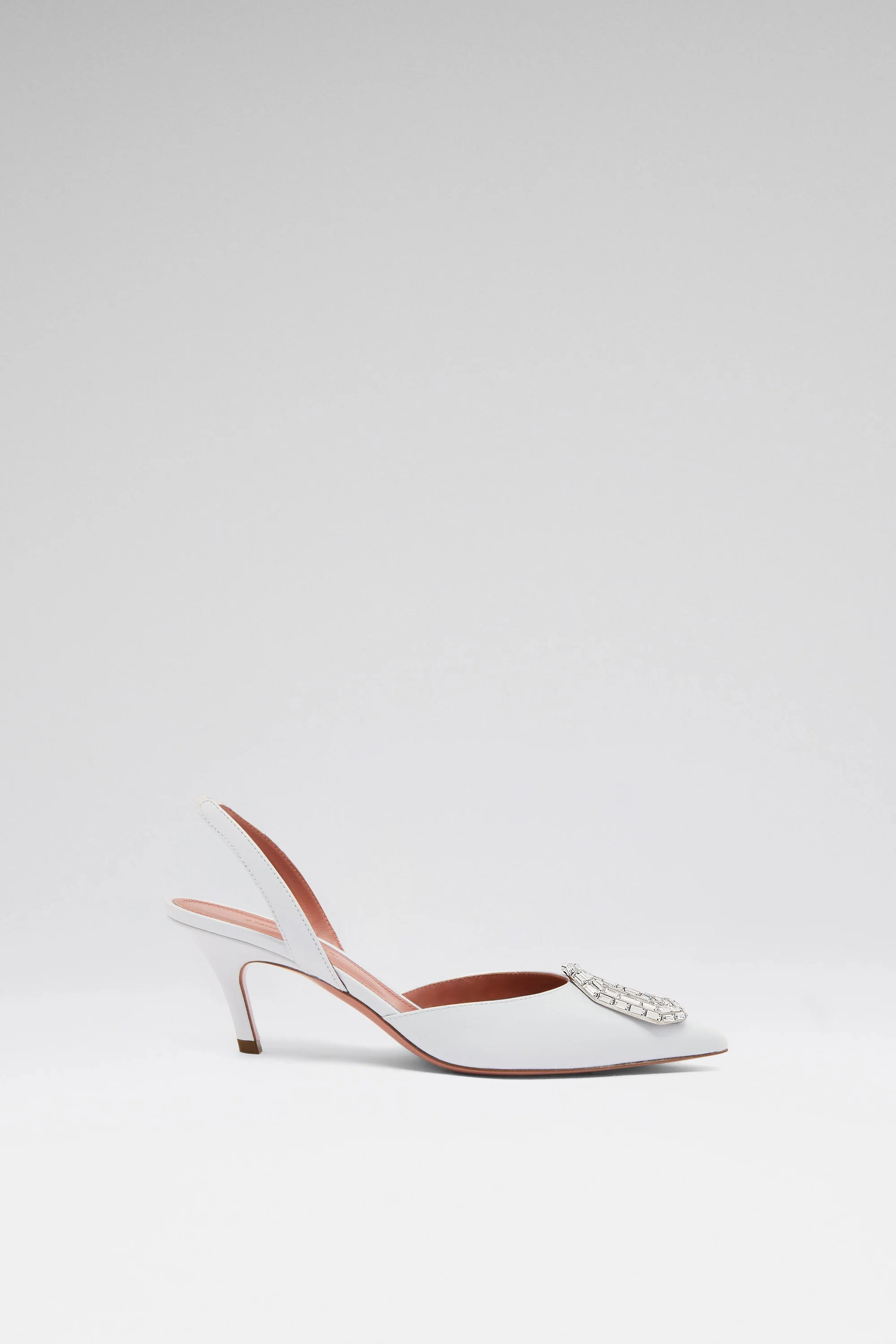 CAMELIA SLING 60 WHITE NAPPA AND WHITE BUCKLE - 1